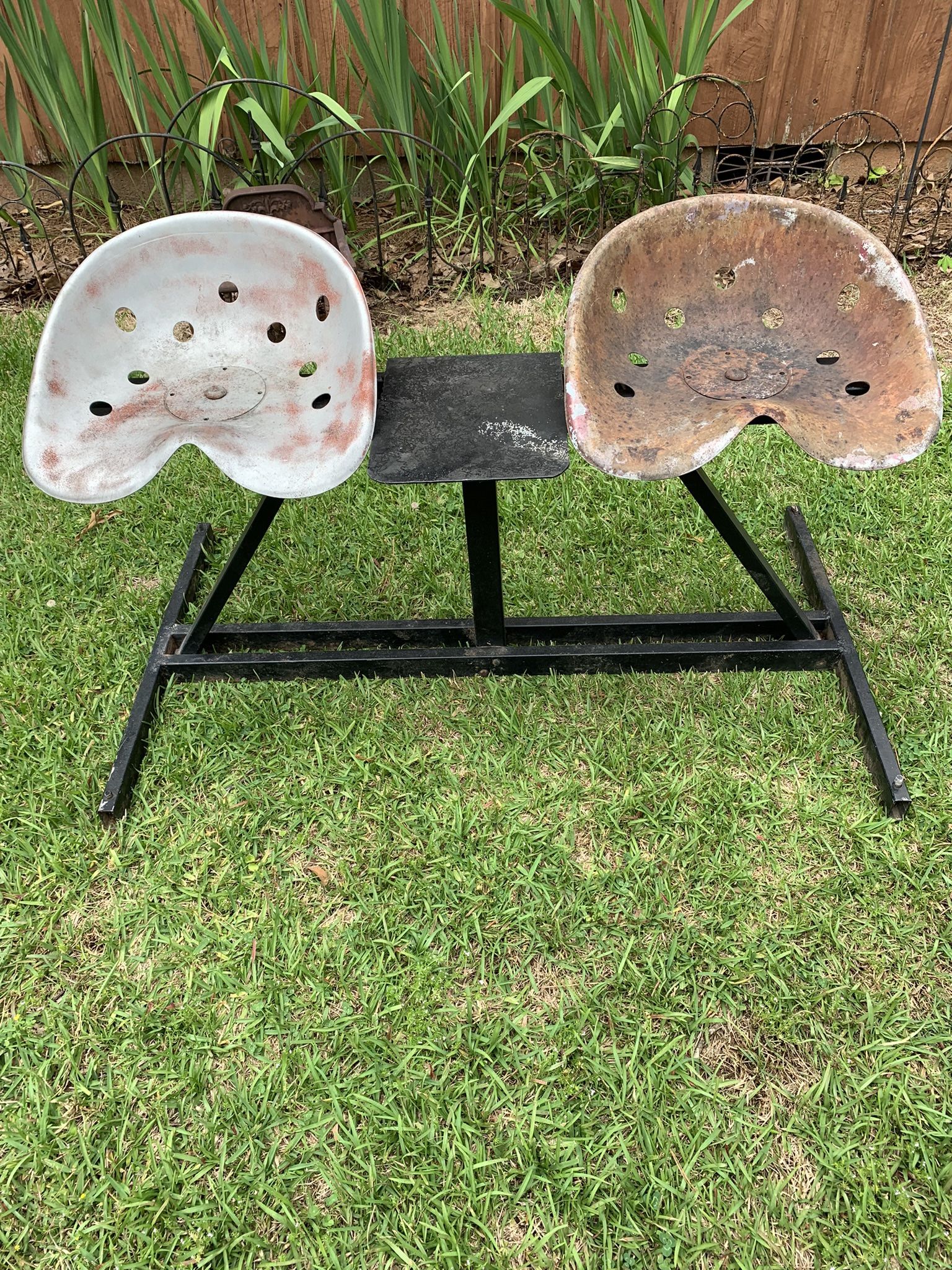 2 Tractor Seat Bench