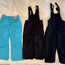 Kids Snow Bibs/Pants, Size 7 & 7/8