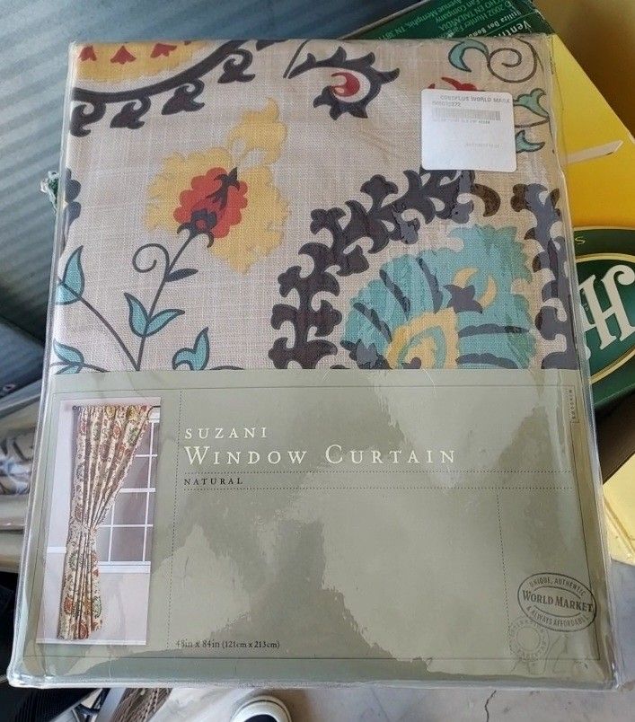 (4) World Market SUZANI Curtain Panels