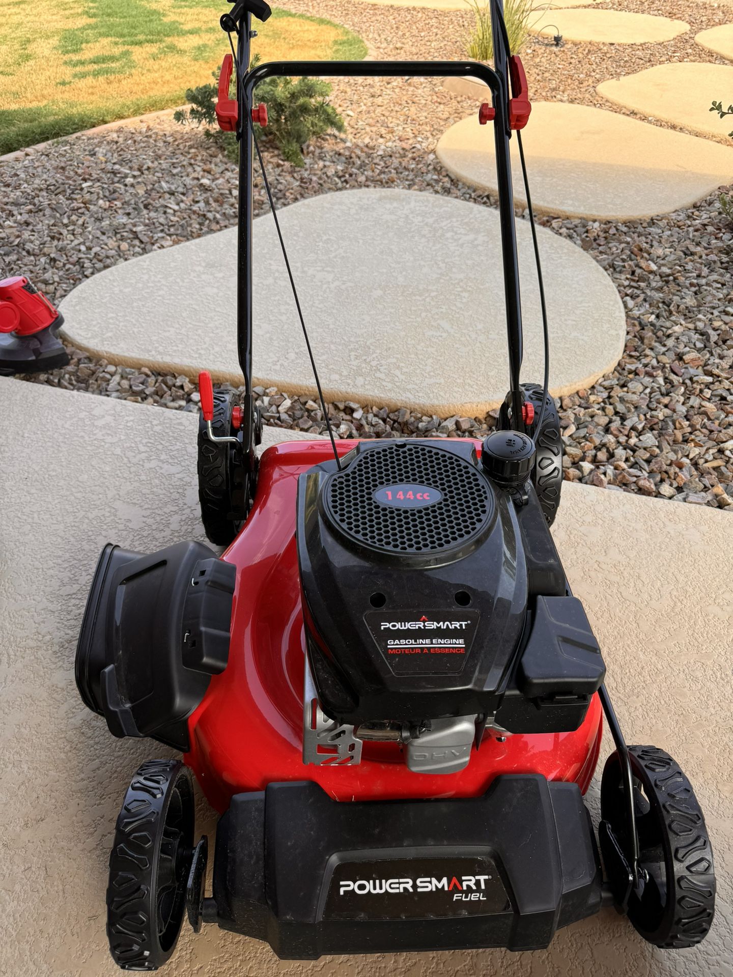 PowerSmart Gas Lawn Mower 21 in. 144cc 2-in-1 Walk-Behind Push Mower with 6-Positions Height Adjustment and High Rear Wheel