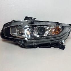 2016 - 2021 HONDA CIVIC LH DRIVER SIDE HEADLIGHT OEM