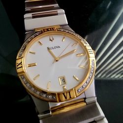 Real Diamond Bulova Watch 