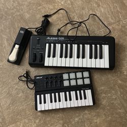 Alesis Q25 & Worlde Panda Mini MIDI Keyboard 