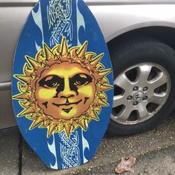 Nice painted wood bodyboard only $10 firm