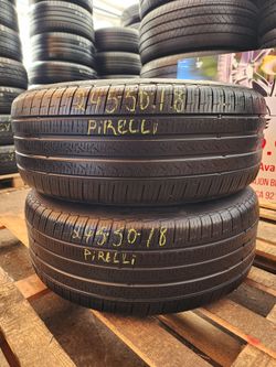 245 50R 18 PIRELLI CINTURATO P7 RUN FLAT 2455018 USED TIRES (PAIR) MOUNT BALANCE INCLUDED