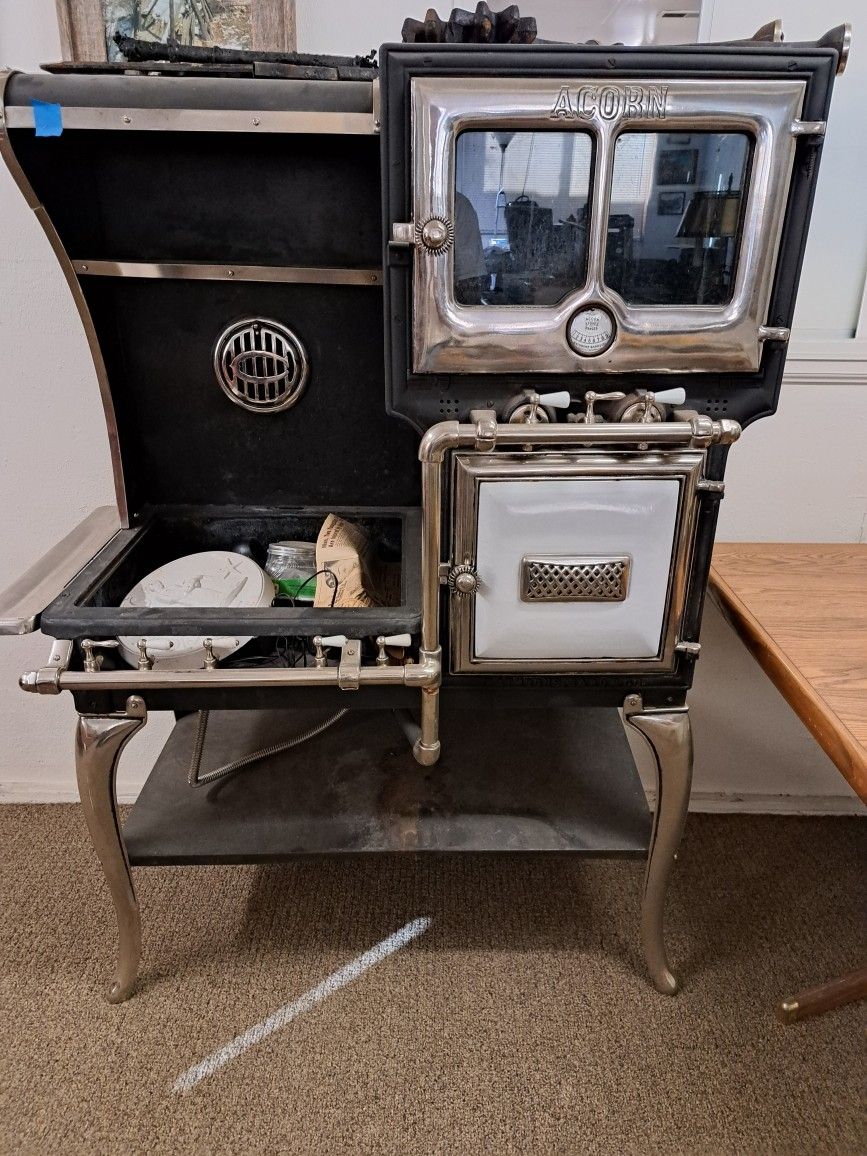Antique Wood*Gas*Stove-Wood Burning Pot Belly Stoves