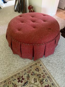 36” Red Ottoman