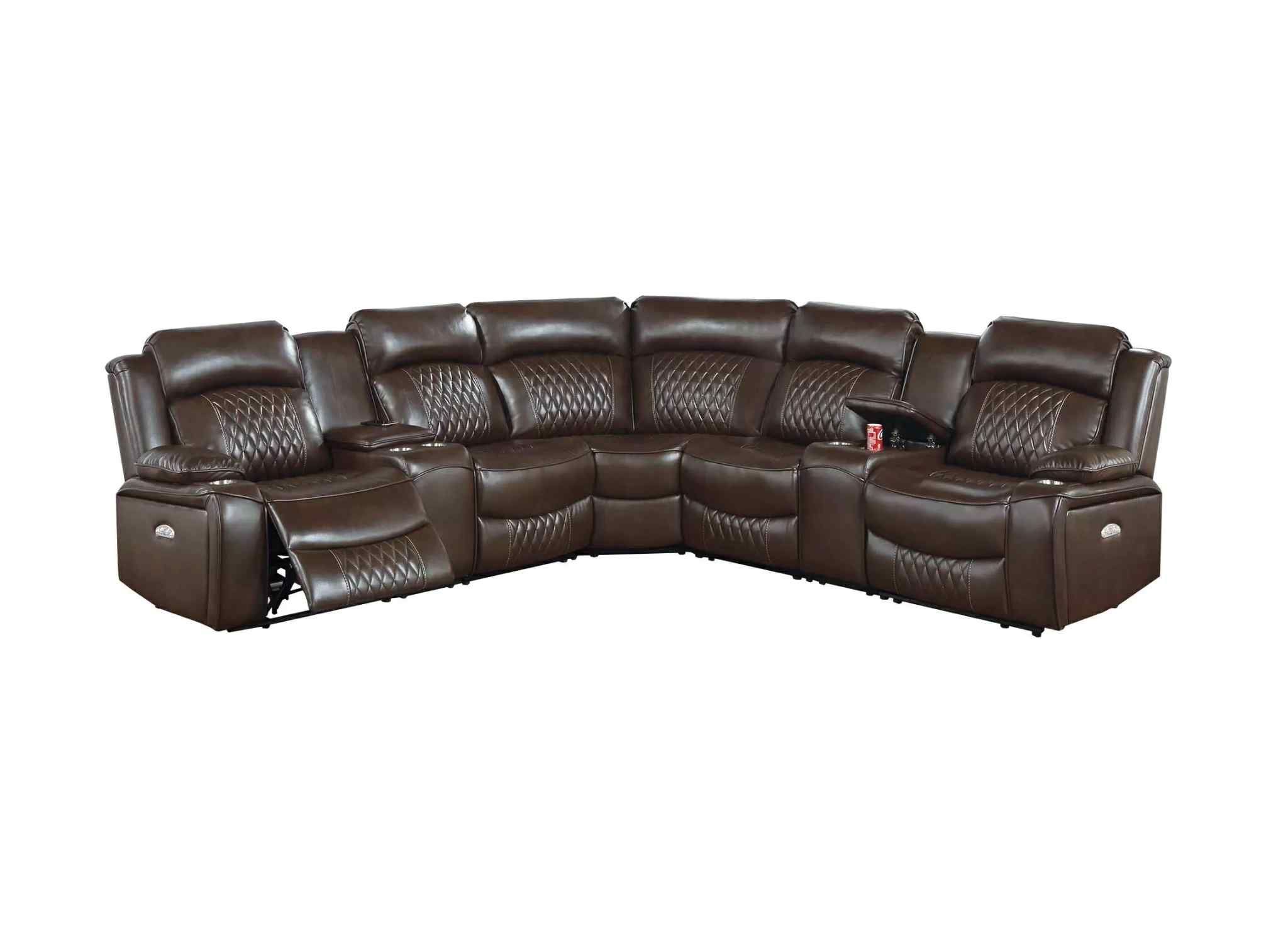 New Brown Power Recliner Sectional Couch! Free Delivery!