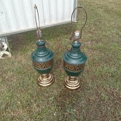 Hunter Green Table Lamps
