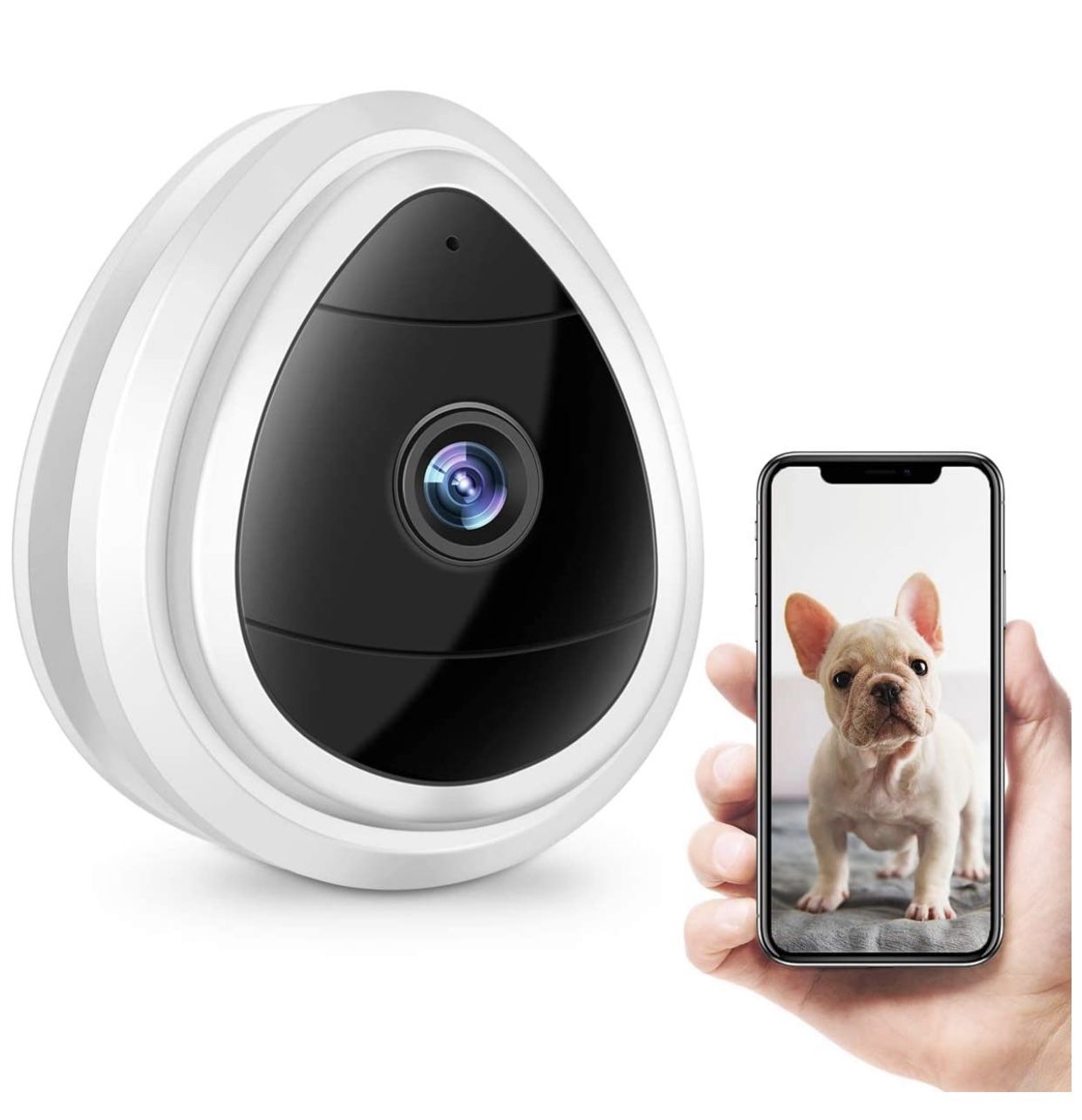 Wireless Security Camera, Full HD Pet Monitor Camera, WiFi Indoor IP Surveillance Camera with Motion Detection, Two Way Audio Vision, Home Baby Camera