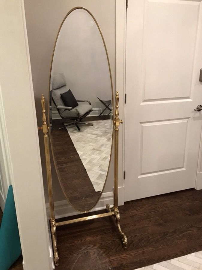 Full length Vintage brass mirror