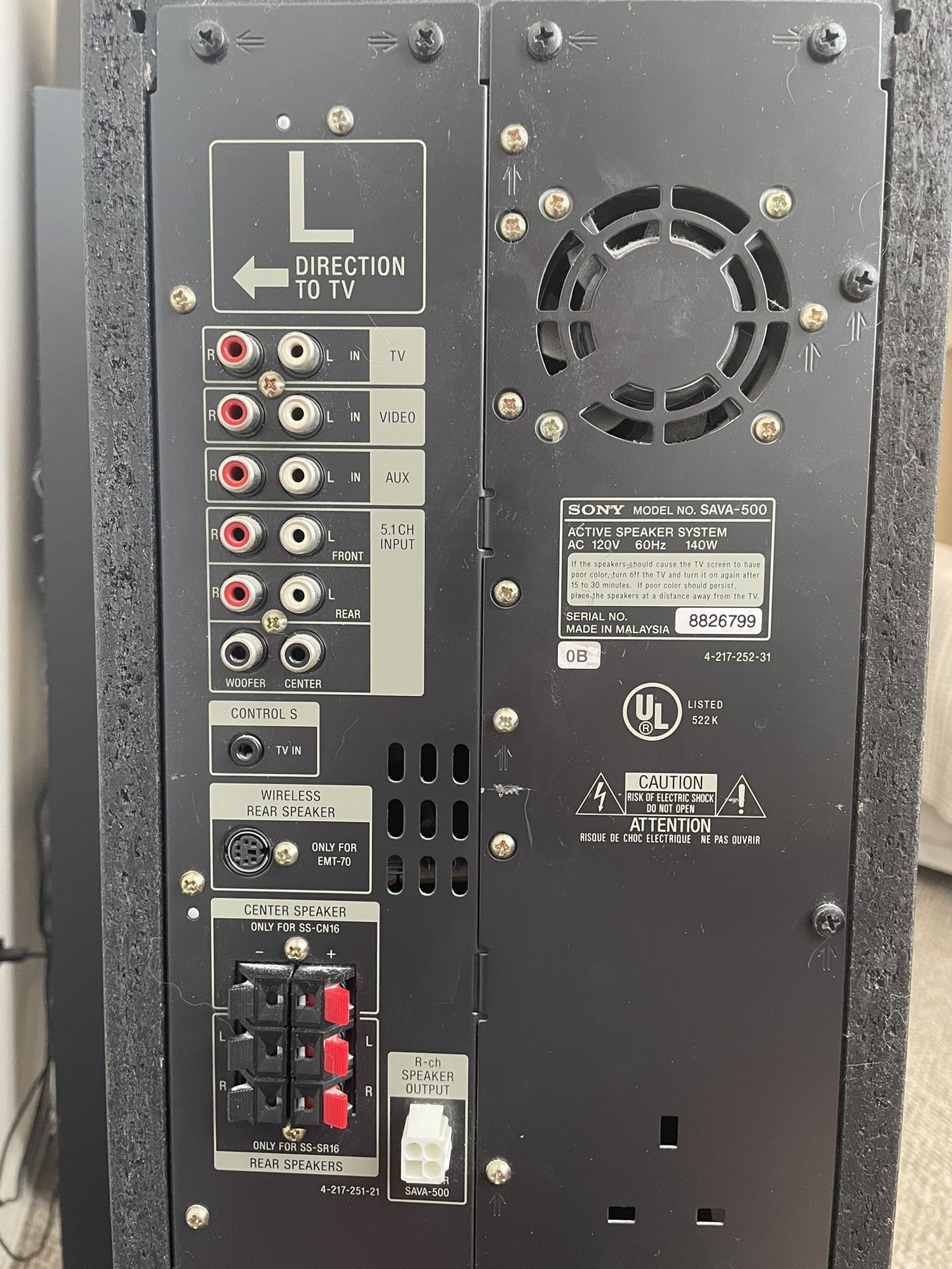 Sony Sava 500 Home Theater active speaker system for Sale in Miami, FL