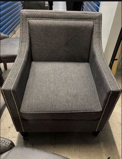 Grey side chair decor upholstered gray chair