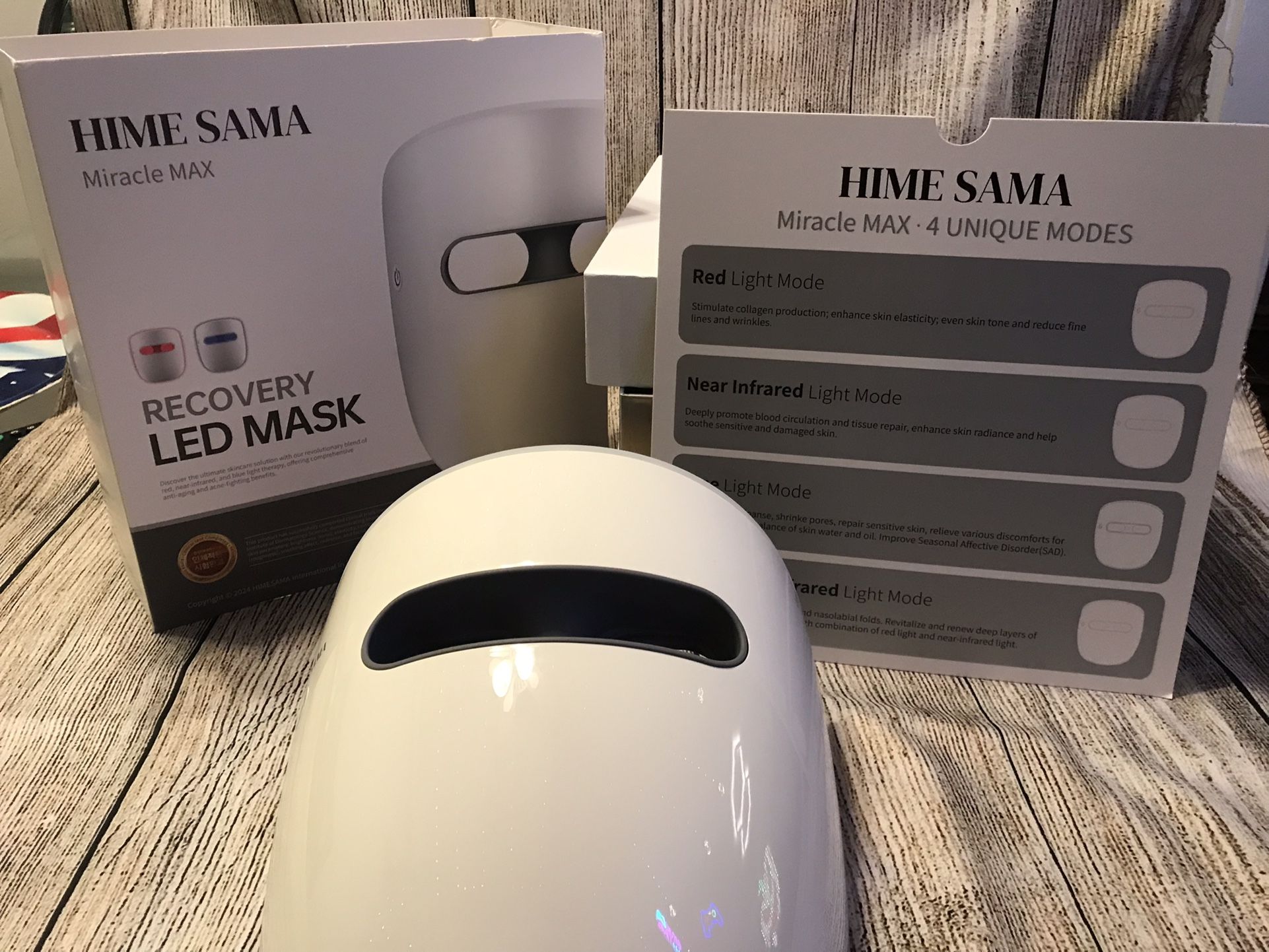 LED Face Mask, 8 Color LED Mask for Face Skin Care, FSA/HSA Eligible, Red Light Mask for Face, Infrared, Red & Blue Light Mask, Wrinkle Reduction, Wir