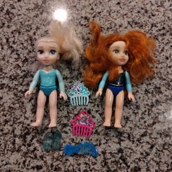 mini Elsa and Ana dolls frozen 6"