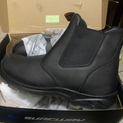 SLIP ON WORK BOOTS W/PROTECTIVE CAP
