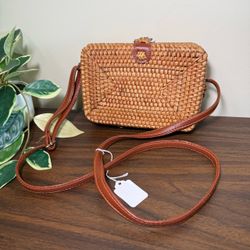Vintage Woven Purse Mini Crossbody Bag