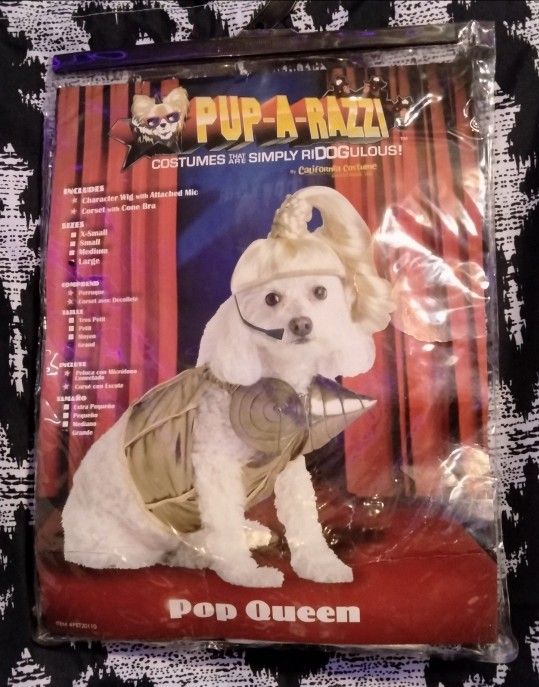 Pup-a-Razzi Pop Queen SZ LG Dog Costume 