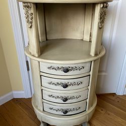 Wooden Nightstand/ Side Table in Antique White 
