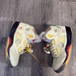 Air Jordan 5 Off White Sail  SZ 9.5