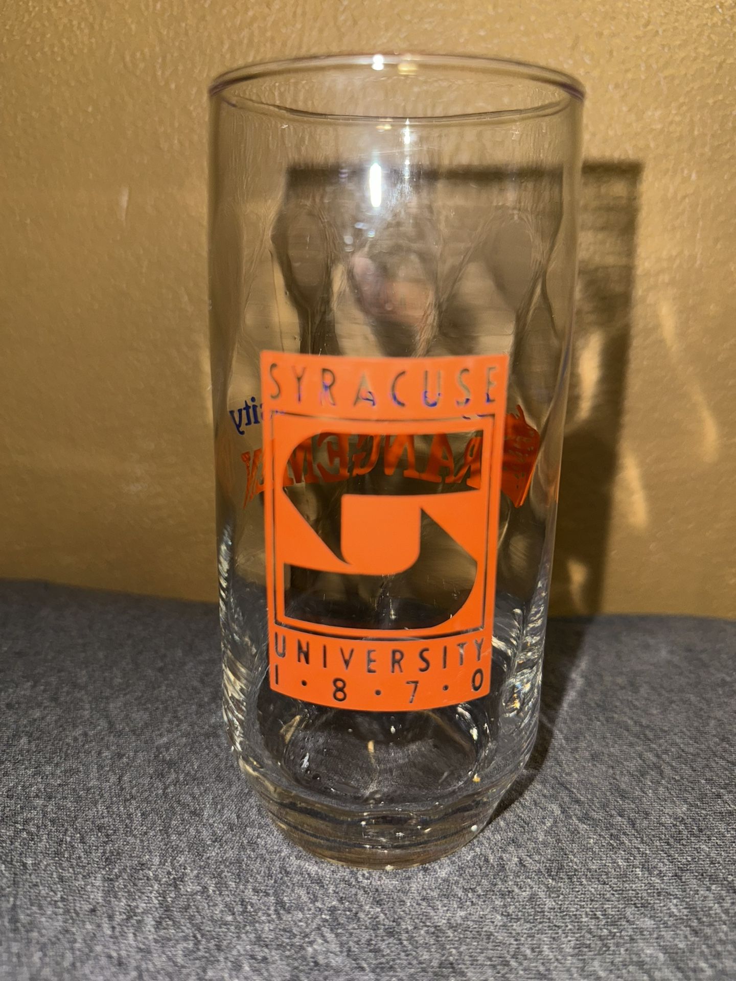 NCAA College Syracuse Orangemen University Glass Drink Cup Glassware Collectible