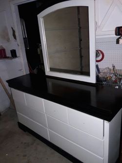 Dresser, mirror and Nightstand