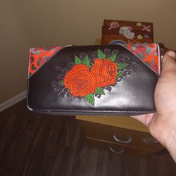 Rose Wallet Leather