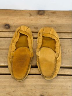 Deerskin Leather Soft Sole Moccasin Slippers Mens 8 R (contact info removed)