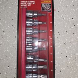 Husky 8-piece Tampetlr Proof Torx Bit Socket Set