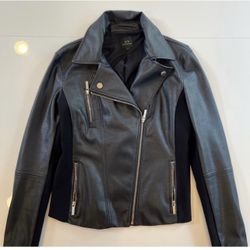 Armani Exchange Authentic Women's Black Leather Jacket size medium