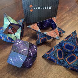 Four Shashibo Cubes - Magnetic Puzzle - “Wings”