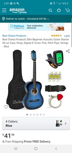 Acoustic guitar 38" with tons of accessories. Brand new
