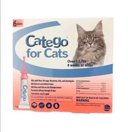 Catego Fast-Acting 6 Doses Flea and Tick Treatment For Cats
