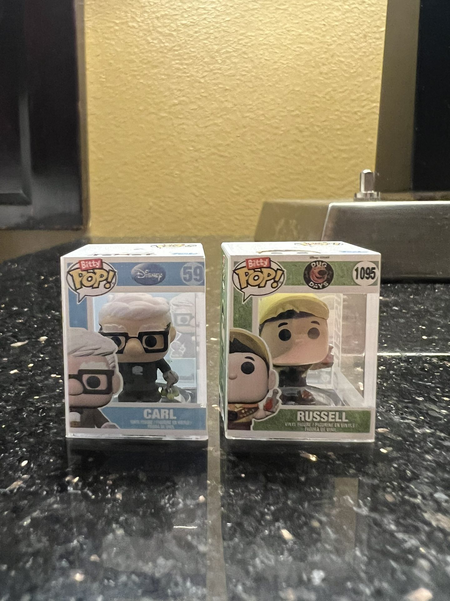 2 BITTY Up Funko Pops Carl Fredricksen #59 Russell 1095 Disney Pixar Movies Days