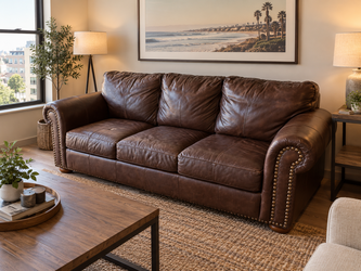 Brown Leather Couch