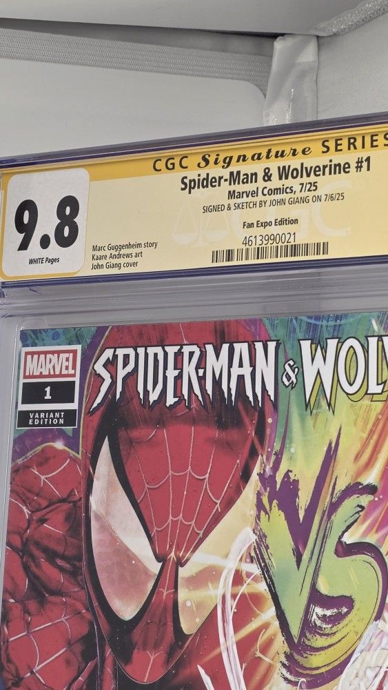 CGC 9.8 Spider-Man & Wolverine #1 – Signature Series Sketch John Giang (7/25)