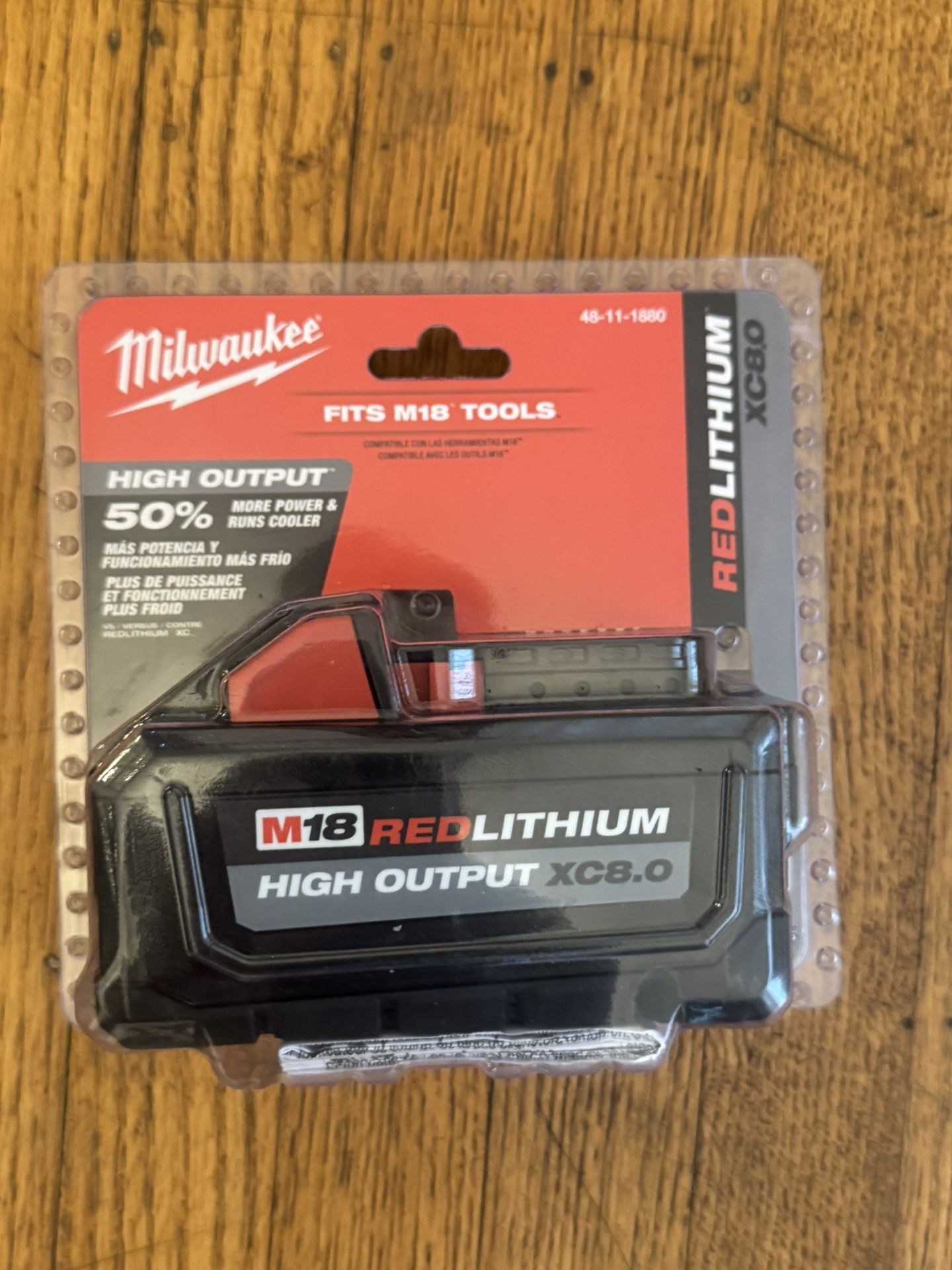 Brand New Red Lithium High Output XC8.0 Battery