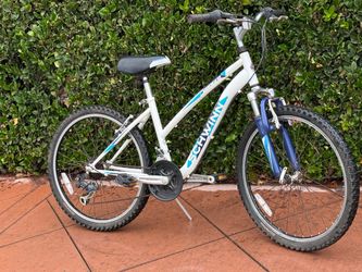 Schwinn Mountain Bike White and Blue- 24” tires/ 21 speed