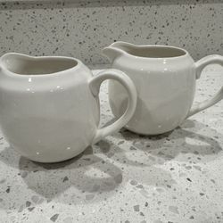 New White Saucer set perfect for serving creamer, syrup, ect