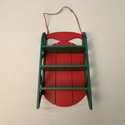 Hallmark Ornament Display Shelf wooden sleigh for miniature ornaments