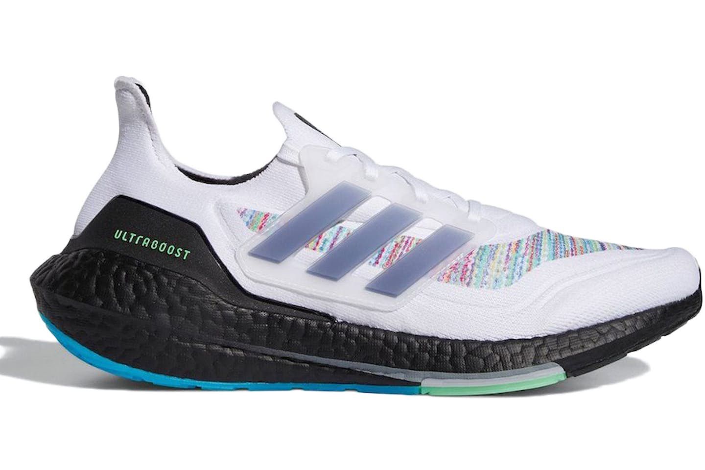 Adidas Ultraboost 21 running shoes.