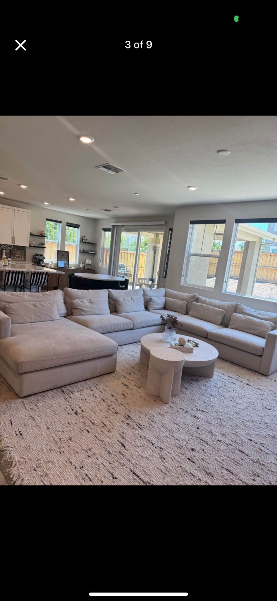 Beige Sectional Sofa - Good Condition