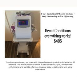 6-in-1 Cavitation RF Beauty Machine - Body Contouring & Skin Tightening