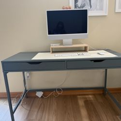 Ikea Desk ALEX Desk, gray-turquoise, 52x22 7/8 "