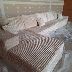 Sofa Sectional 164" Beige Color $580 FIRM