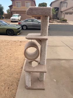 64” Carpet Cat Tree Multi-Level Stand