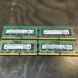 DDR4 4GB RAM Modules 4 Modules Total 16GB Mix Brands Mix Speeds for Laptop, Micro desktop and AIO Computer