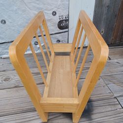 NEW Wood Magazine Rack 