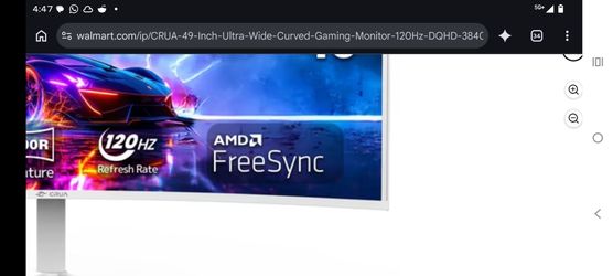 CRUA GAMING MONITOR 49IN