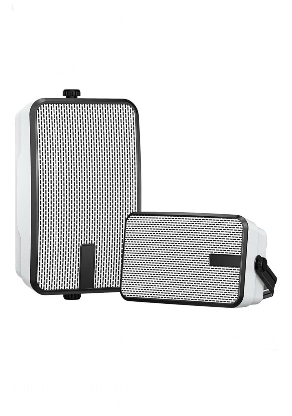 Inwa MZ-621 Outdoor Bluetooth Speakers, IPX5 Waterproof 400W Wall Mount Speaker, Powerful Indoor/Outdoor Sound System, Wireless Sync Up to 100 Speaker